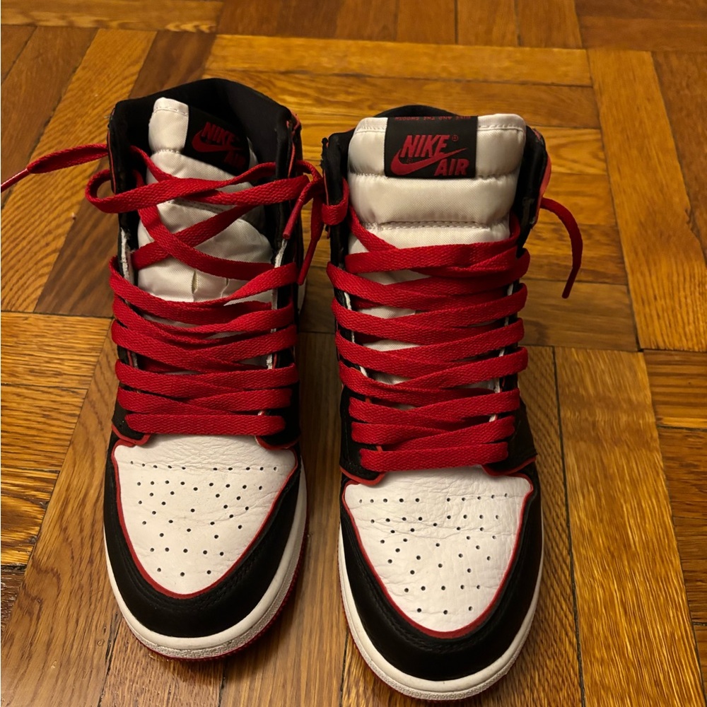 Nike Air Athletic Shoes - Red, Black, White